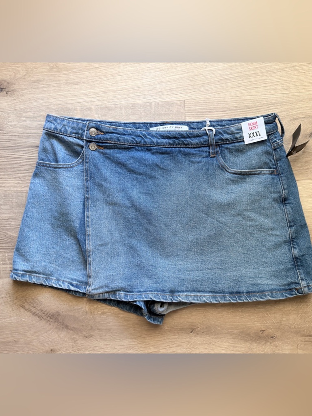 Celebrity Pink Medium Blue Denim Skort